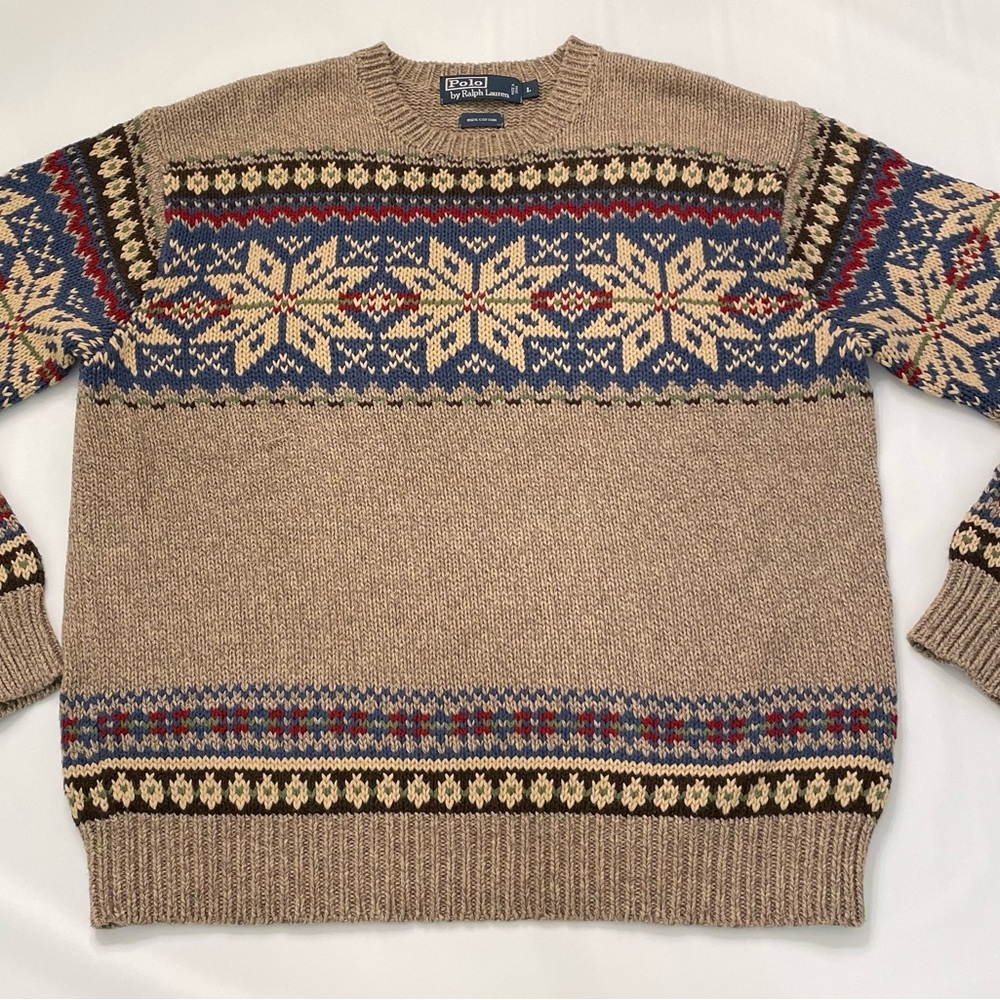 Men’s Ralph Lauren Snowflake Sweater Size Large